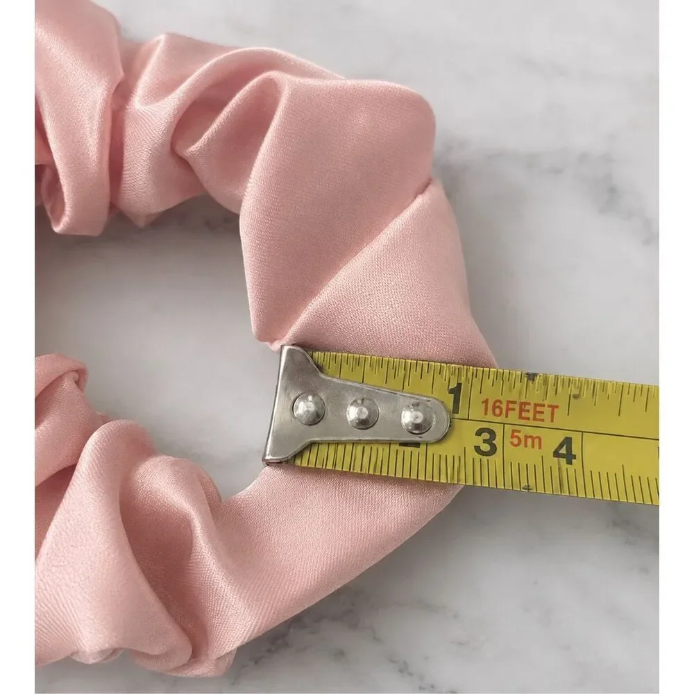 Five Shades of Summer Satin Scrunchies Set of 5 Pastel Hair Ties